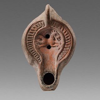 Ancient Roman North African Terracotta Oil Lamp c.4th century AD.