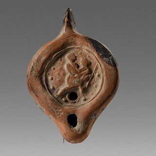 Ancient Roman North African Erotic Terracotta Oil Lamp c.4th century AD. 