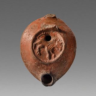 Ancient Roman North African Terracotta Oil Lamp c.3rd century AD. 