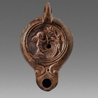 Ancient Roman Terracotta Oil Lamp with Cupid c.2nd century AD. 