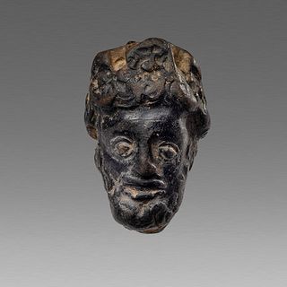 Ancient Greek Pottery head of Bearded Man c.4th cen BC. =