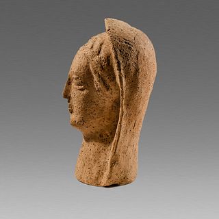 Ancient Etruscan Terracotta Votive Half Head c.4th cent BC. 