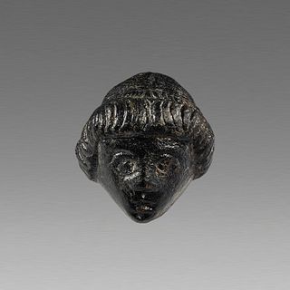 Ancient Roman Bronze Applique with Youth head c.2nd-3rd cent AD. 
