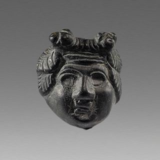 Ancient Roman Bronze head of Dionysos c.1st-3rd cent AD. 
