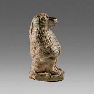 Ancient Egyptian Faience Baboon Statuette c.664-343 BC. 