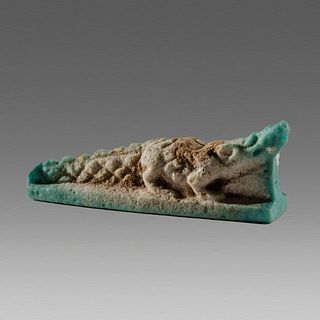 Ancient Egyptian Faience Crocodile Amulet c.664-323 BC. 