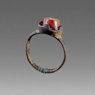 Ancient Roman Bronze Ring with intaglio c.2nd-4th cent AD.