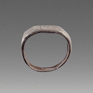 Ancient Roman Silver Ring with inscription c.2nd-4th cent AD. 