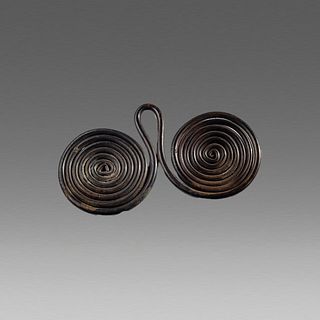 Ancient Celtic Bronze Spetacles Pendant c.900 BC. 
