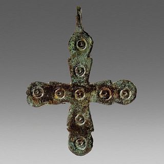 Ancient Byzantine Bronze Cross c.8th-10th cent AD. 