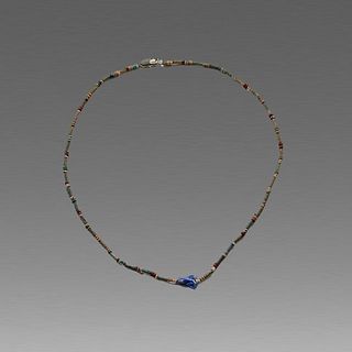 Egyptian Mummy Bead Necklace with Bee Amulet c.664-332 BC. 