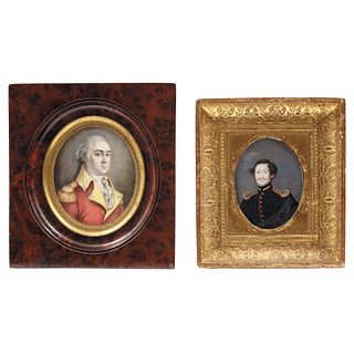 Pair of Miniature Portraits, Europe, 19th century