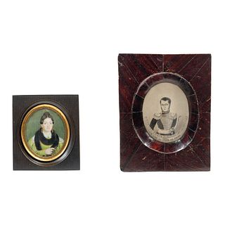 Pair of Portraits, Mexico and Europe, 19th century