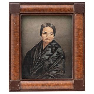 Portrait of Lady, Mexico, 20th century, Colored print