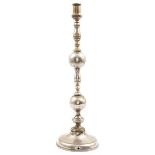 Candle Holder, Mexico, 19th century, Silver bronze