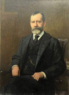 Richard Creifelds (American, 1853 - 1939), portrait of Edward Gamalied Janeway (1841 - 1911), oil on canvas, 
44" x 32".
Catalog Not...