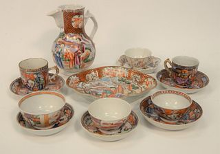 Chinese Export Porcelain Group of fourteen pieces to include six cups and saucers, teapot and oblong dish.
height 6 3/4 inches. Prov...