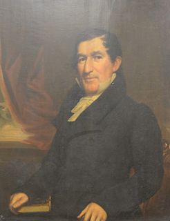 Attributed to Samuel Lovett Waldo (American, 1783 - 1861), portrait of Thomas Boyd (1772 - 1856), oil on board, unsigned, gilt frame...