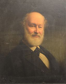 Portrait of Thomas F. Cock (1819 - 1896), oil on canvas attached to panel, signature lower left bears "J.A. Cavanagh".
height 26 3/4...