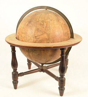 19th Century Table Terrestrial Globe, "The New Twelve Inch British Globe Representing the Accuarat Position...", manufactured by Jones Holborn, London