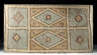 Large Roman Stone Mosaic - Geometric Design