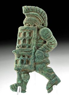 Roman Bronze Plaque Effigy of Murmillo Class Gladiator