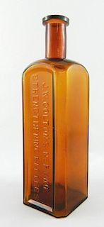 Bitters bottle - J. W. Colton's Nervine