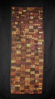 Proto Nazca Polychrome Textile Panel - Abstract Animals