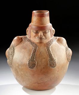 Huari Pottery Jar - Shaman w/ Feline Serpents