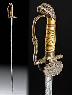 US Navy Steel & Gilt Brass Eagle Pommel Sword, ca. 1841