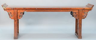 Large Chinese Altar Table.
height: 39 1/2 inches, length: 103 inches, depth: 18 1/2".