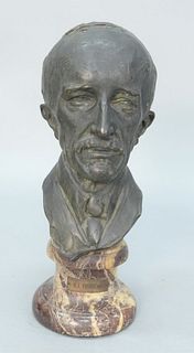 Bronze Bust of E.L. Trudeau on marble pedestal base, signed "FRY".
height 18 1/2 inches.
Provenance: The New York Academy of Medicine.