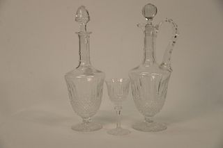 Sixteen St. Louis "Tommy" Crystal Group, to include set of fourteen claret wine stemmed glasses, height 5 7/8 inches; a decanter wit...