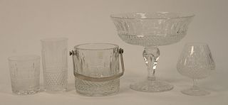 Large St. Louis "Tommy" Crystal Group, to include six highball glasses, height 5 1/2 inches; six old fashioned; two brandy; two squa...