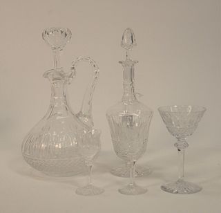 Sixteen St. Louis "Tommy" Crystal Group to include set of fourteen sherry stemmed glasses, height 5 1/2 inches; decanter with stoppe...