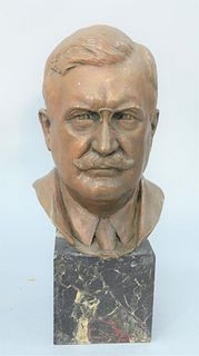 Jules L. Butensky (Russian/American, 1871 - 1947), bronze bust of George David Stewart (1862 - 1933), signed right side "Jules L. Bu...