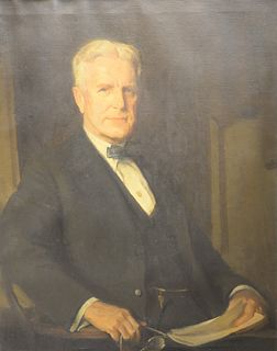 John Christen Johansen (Danish, 1876 - 1964), portrait of William Barclay Parsons (1888- 1973), oil on canvas, 1954, signed lower le...