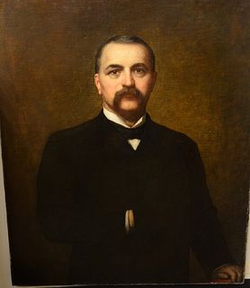 Jonathan Eastman Johnson (American, 1824 - 1906), portrait of Alfred Lebbeus Loomis (1831 - 1895), oil on canvas, 1896, signed and d...