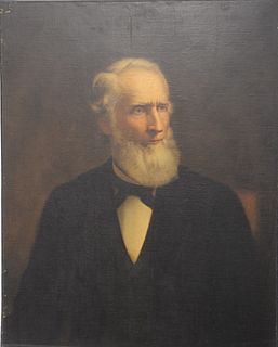 Attributed to Nicholas Biddle Kittell (American, 1822 - 1894), portrait of Edmund Randolph Peaslee (1814 - 1894), oil on board, 19th...