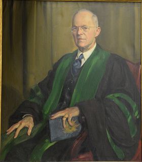 Dewitt McClellan Lockman (American, 1970 - 1957), portrait of Alexander Tertius Martin (1886 - 1968), oil on canvas, 1957.
40" x 35"...