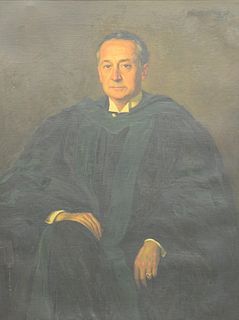 Ellen Gertrude Emmet Rand (American, 1875 - 1941), oil on canvas, 1926, portrait of Samuel Albertus Brown (1873 - 1952), signed uppe...
