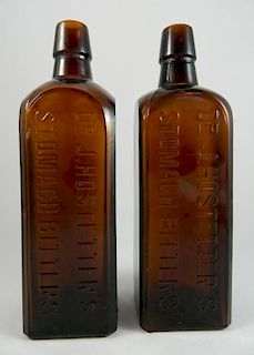 2 Dr. Hostetter's bitters bottles