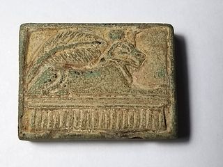 An Egyptian Plaque of Khnum New Kingdoms Period. c. 18th-20th Dynasties. 
