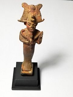 A Bronze Egyptian Statue of Osiris Mummiform Late Dynastic Period. 664-332 BCE. 
