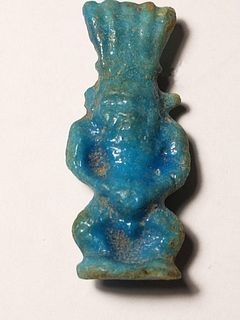 An Egyptian Late Dynastic Amulet of Bes Late Dynastic Period. 664-332 BCE.