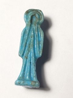 A Faience Egyptian Amulet of a Tiyet Late Dynastic Period. 664-332 BCE. 