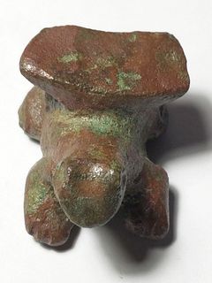 A Bronze Egyptian Applique of a Frog Late Dynastic Period. 664-332 BCE. 