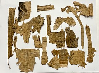 Lot of Ancient Egyptian Papyrus Fragments. 