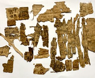 Lot of Ancient Egyptian Papyrus Fragments.