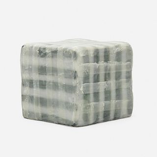Stuart Arends, Wax cube w/black and white stripes